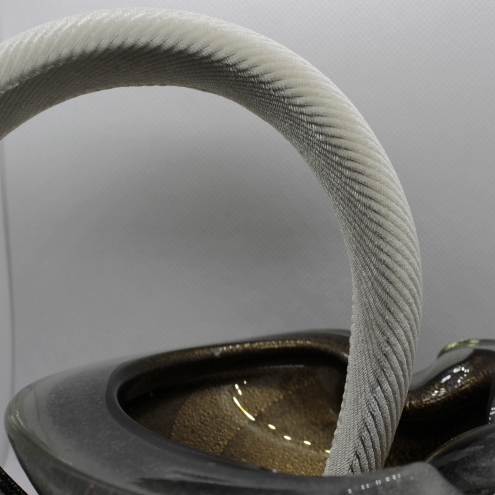 Ivory Puffy Striped-Texture Headband - Picture 3 of 4
